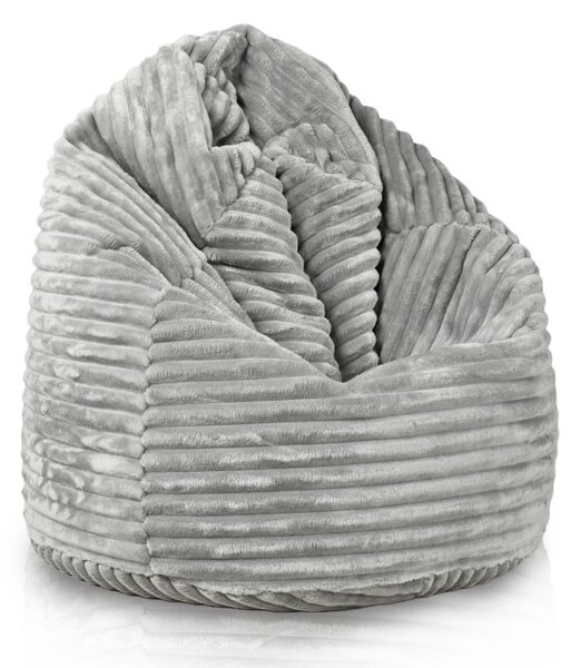 Sedací pytel Sako světle šedý stripe