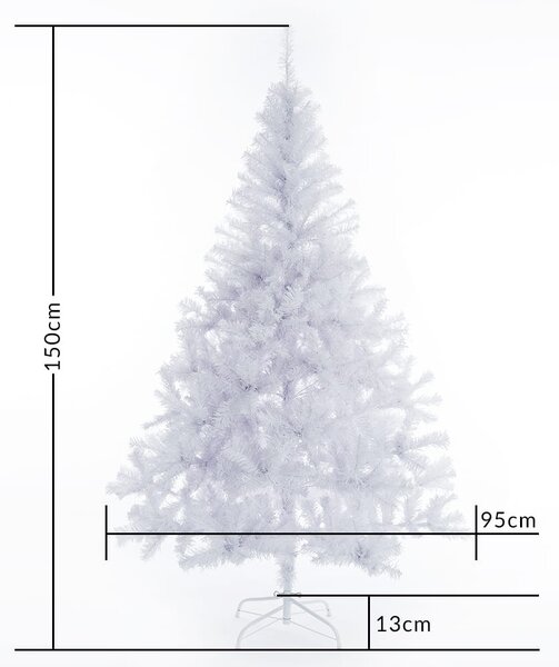 Deuba Umělý vánoční stromeček 150 cm - bílý