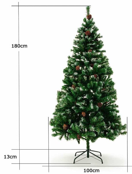 Deuba Umělý vánoční stromeček 180 cm se sněhem
