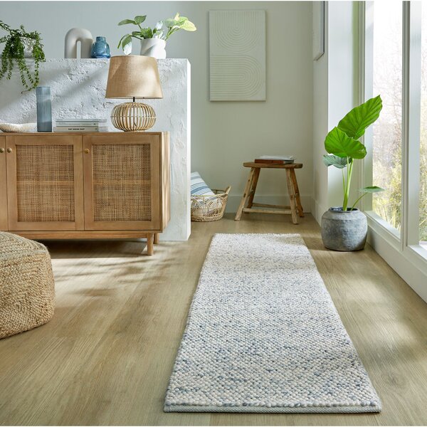 Flair Rugs, Ručně tkaný běhoun Minerals Blue, 60x230, modrá, chodba / předsíň