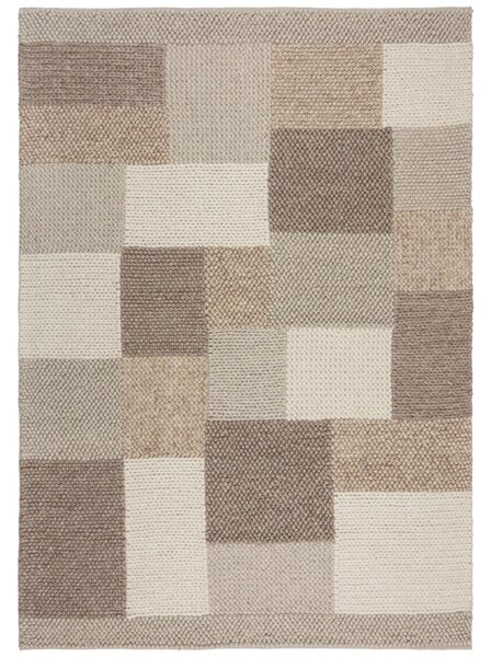 Flair Rugs, Ručně tkaný kusový koberec Minerals Patchwork Natural, 120x170, béžová, chodba / předsíň