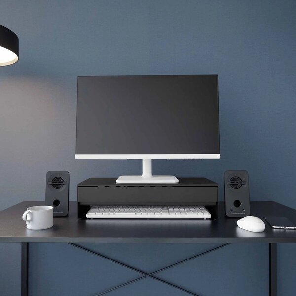 Černý kovový stojan na monitor Tower – YAMAZAKI