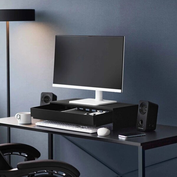 Černý kovový stojan na monitor Tower – YAMAZAKI
