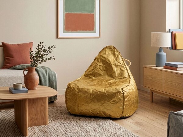 Potah na sedací vak DROP 63 cm 75 cm Zlatá