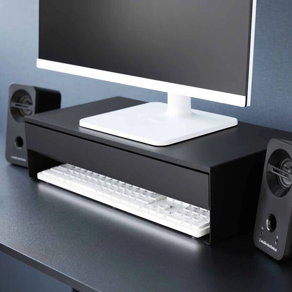 Černý kovový stojan na monitor Tower – YAMAZAKI