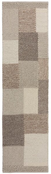 Flair Rugs, Ručně tkaný běhoun Minerals Patchwork Natural, 60x230, béžová, chodba / předsíň