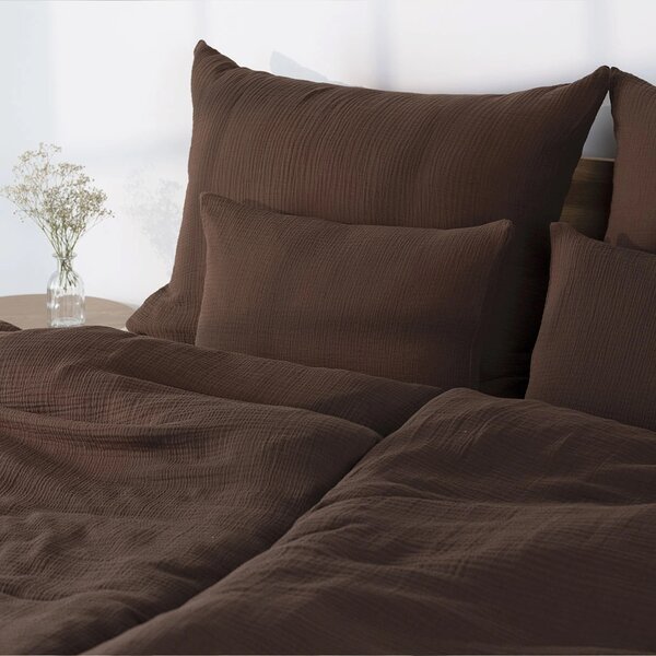 DARRÉ Celoroční mušelínové povlečení Chocolate - GOTS Velikost: 140 x 200 + 70 x 90
