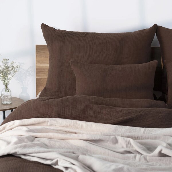 DARRÉ Celoroční mušelínové povlečení Chocolate - GOTS Velikost: 140 x 200 + 70 x 90
