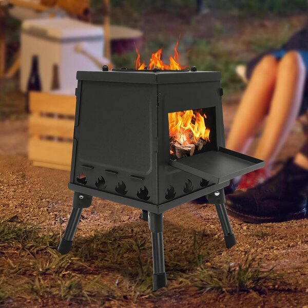 Venkovní ohniště/krb – Černá barva – Ocel – 3,6 kg – Určeno pro venkovní použití – Přenosné