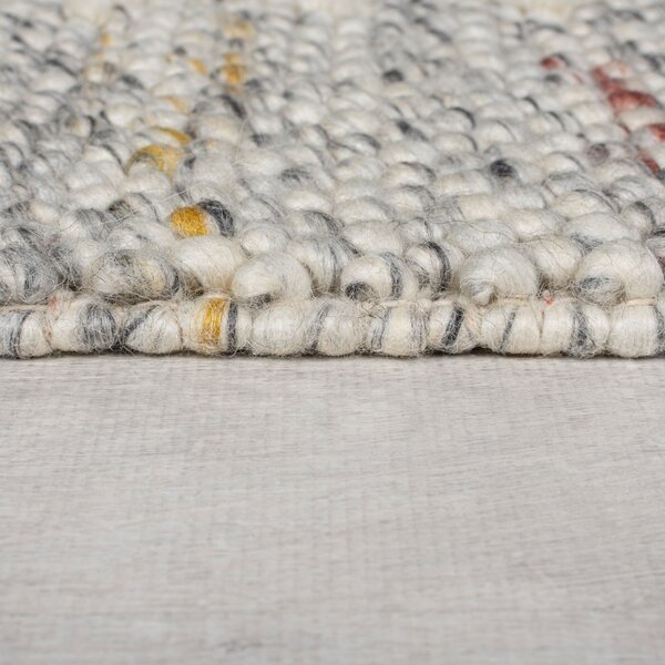 Flair Rugs, Ručně tkaný kusový koberec Minerals Border Black/White, 160x230, béžová, chodba / předsíň