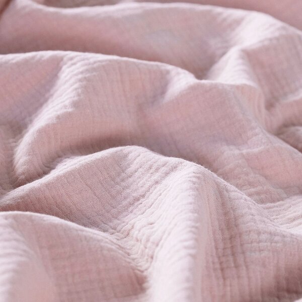 DARRÉ Celoroční mušelínové povlečení Soft Pink - GOTS Velikost: 140 x 220 + 70 x 90