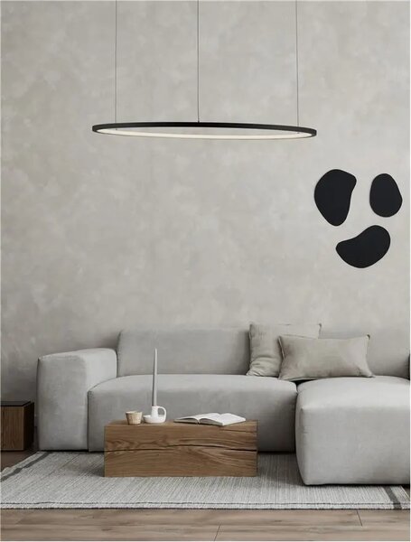 LED lustr Tarquin 80 černé