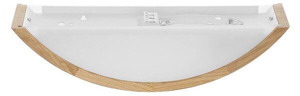 TEMAR LIGHTING Nástěnné světlo Cleo D1DR410, dubové dřevo, délka 41 cm, E27, stmívatelný, Světlé dřevo, Obývací pokoj / jídelna, Dřevo, Moderní
