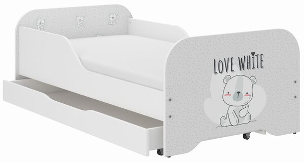 Dětská postel KIM - BÍLÝ MÉĎA 160x80 cm