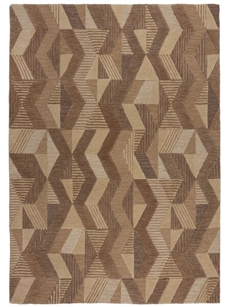 Flair Rugs, Kusový koberec Moda Asher Natural, 120x170, hnědá, chodba / předsíň