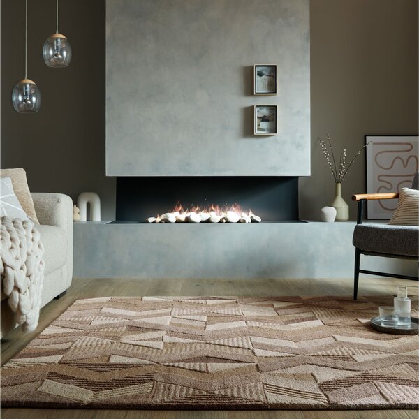Flair Rugs, Kusový koberec Moda Asher Natural, 120x170, hnědá, chodba / předsíň