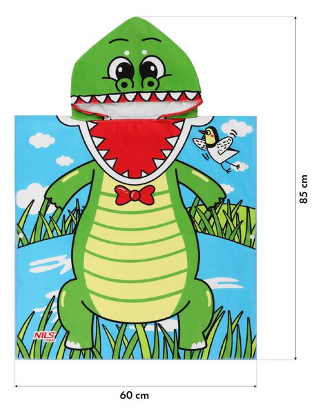NAR20 CROCODILE RUČNÍK - PONČO Z MIKROVLÁKNA NILS AQUA