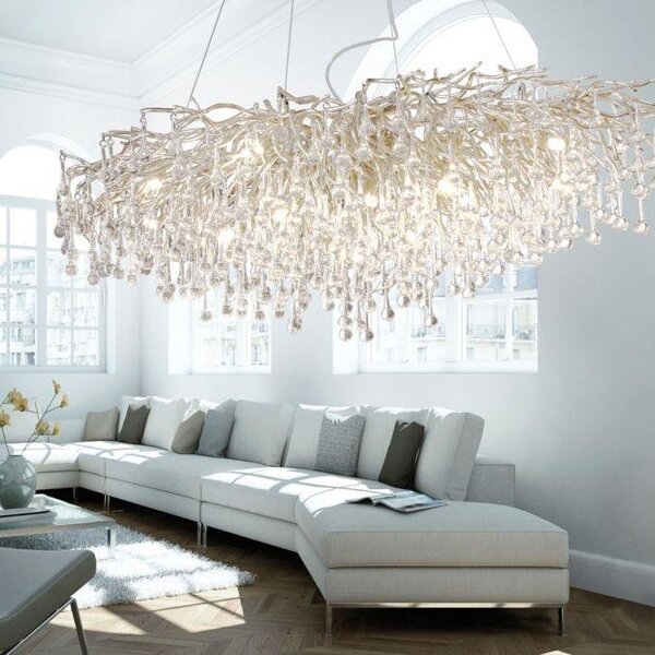 Paul Neuhaus Závěsné svítidlo ICICLE, 15xG9, š. 150 cm Barva: Stříbrná