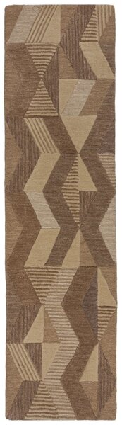 Flair Rugs, Běhoun Moda Asher Natural, 60x230, hnědá, chodba / předsíň