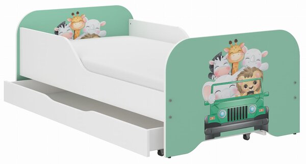 Dětská postel KIM - KAMARÁDI NA VÝLETĚ 140x70 cm + MATRACE