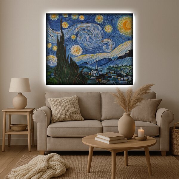 Svítící obraz - Hvězdná noc - Vincent van Gogh