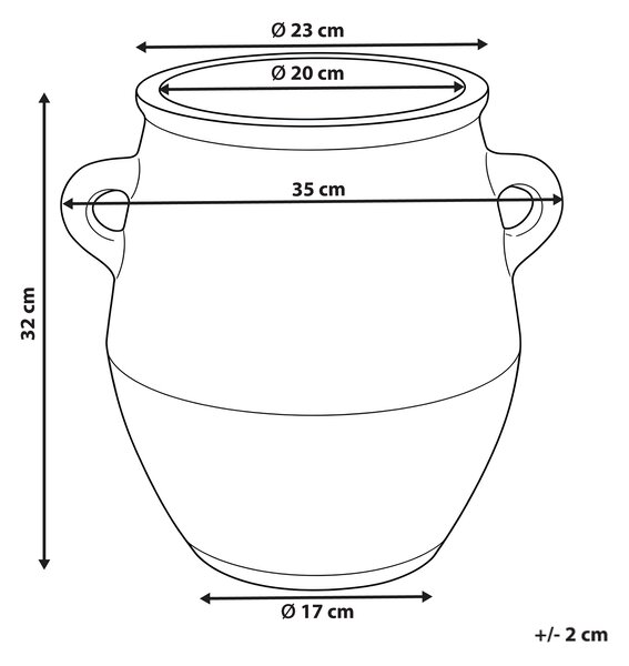 Květináč GOSAU 35 cm Světle béžová