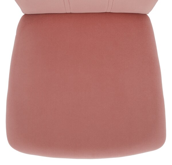 KONDELA Jídelní židle, růžová Velvet látka / chrom, OLIVA NEW
