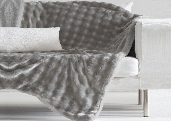 Textil Antilo Šedý přehoz Bosco Grey, 240x220 cm