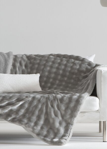 Textil Antilo Šedý přehoz Bosco Grey, 240x220 cm