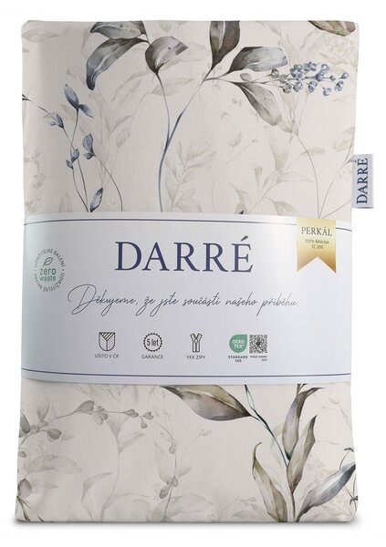 DARRÉ Perkálové bavlněné povlečení Modrá harmonie - GOTS Velikost: 140 x 200 + 70 x 90