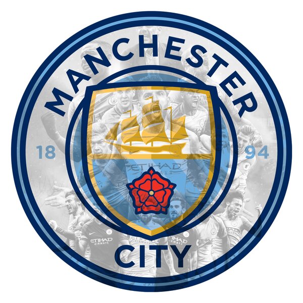 Svítící obraz obraz Manchesteru City - Legendy