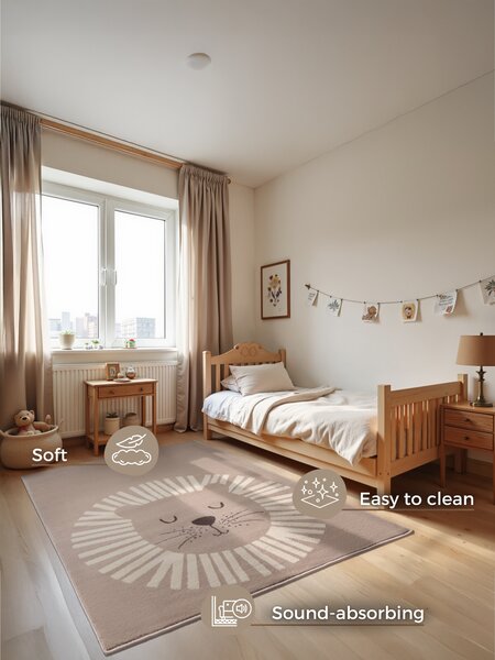 Hanse Home, Dětský koberec Adventures 106214 Beige Cream, 120x170, béžová, dětský pokoj