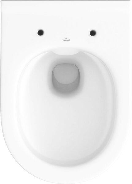 Cersanit City, System50 PNEU podomítkový rám + závěsná wc mísa City Oval CleanOn + černé tlačítko Circle, S701-763