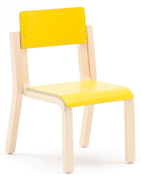 AJ Produkty Dětská židle DANTE, výška 260 mm, bříza/žlutá