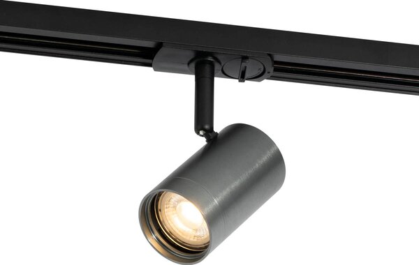 Moderní reflektor Gunmetal pro 1-fázový kolejnicový systém - Iconic Jeana