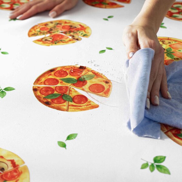 Goldea hranatý teflonový ubrus - lahodná pizza 120 x 180 cm