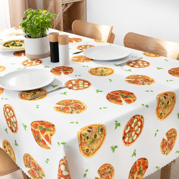 Goldea hranatý teflonový ubrus - lahodná pizza 120 x 180 cm