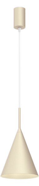 Závěsné svítidlo Capital, 1x krémové kovové stínítko, (fi 17cm), cr