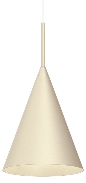 Závěsné svítidlo Capital, 1x krémové kovové stínítko, (fi 17cm), cr