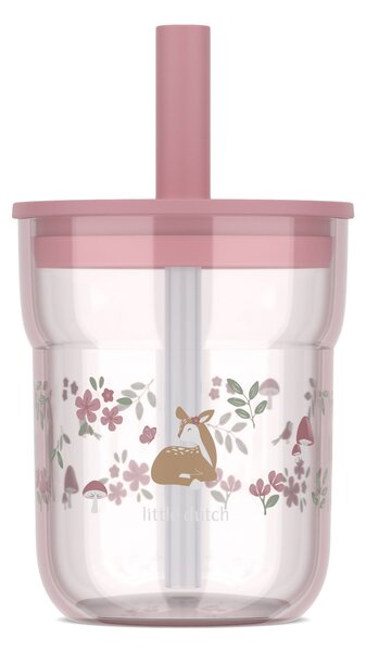 Dětská sklenička s brčkem Mio, 250ml, Mepal, srnka