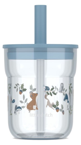 Dětská sklenička s brčkem Mio, 250ml, Mepal, liška