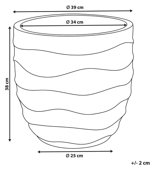 Květináč SAMNAUN 39 cm Béžová
