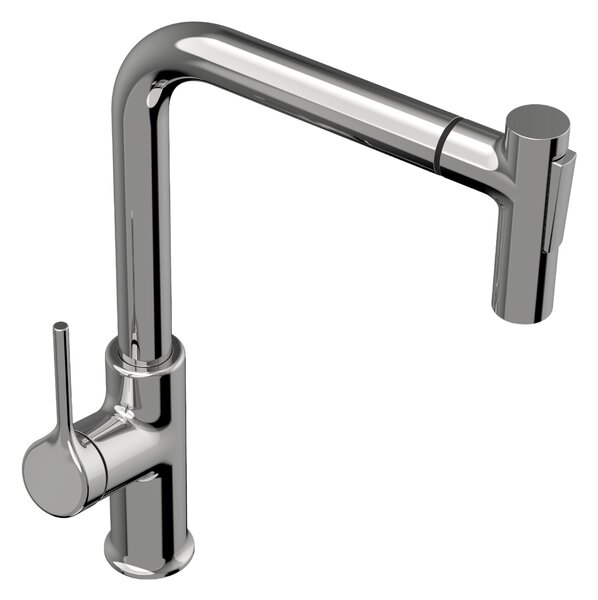 Invena Farsala, vysoká dřezová baterie s 2-funkční výsuvnou výlevkou h-369, chromová, INV-BZ-40-L01-S