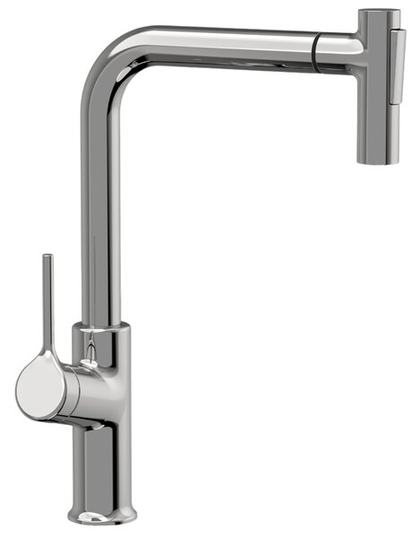 Invena Farsala, vysoká dřezová baterie s 2-funkční výsuvnou výlevkou h-369, chromová, INV-BZ-40-L01-S