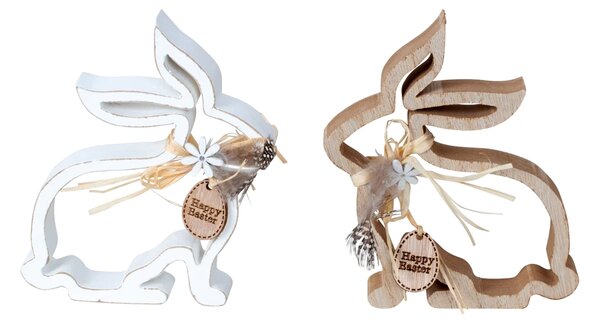 Velikonoční dřevěný zajíc BUNNY SILHOUETTE - více variant