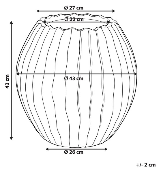 Květináč AUSSEE 43 cm Hnědá