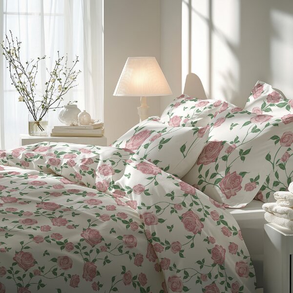 Florella Povlečení Rose Rosé Rozměr: 70x90 + 140x200 cm (zdarma povlak 40x80 cm)