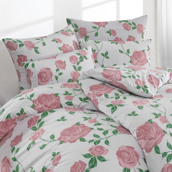Florella Povlečení Rose Rosé Rozměr: 70x90 + 140x200 cm (zdarma povlak 40x80 cm)