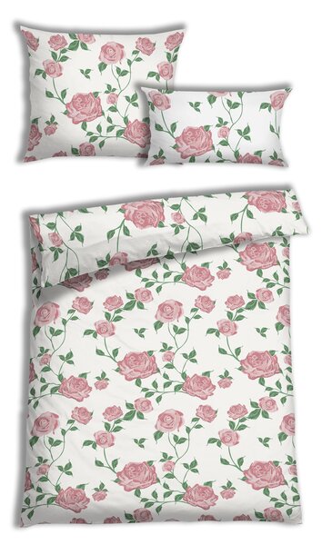 Florella Povlečení Rose Rosé Rozměr: 70x90 + 140x200 cm (zdarma povlak 40x80 cm)