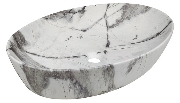 Invena Kafe, umyvadlo na desku 620x420x140 mm, imitace kamene-béžová matná, INV-CE-62-721-C